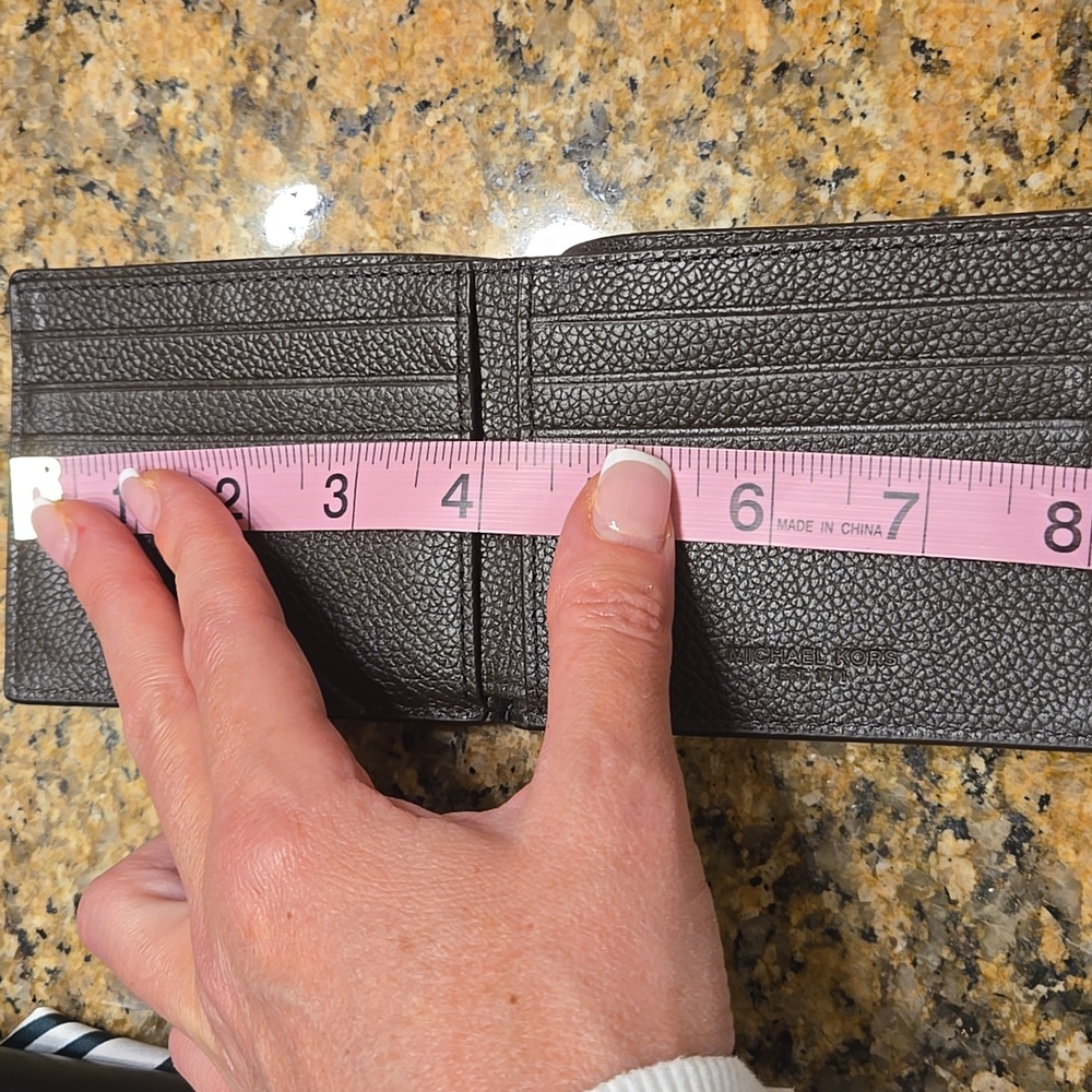 Michael Kors Dark Brown Leather Card Holder - Picture 2 of 3